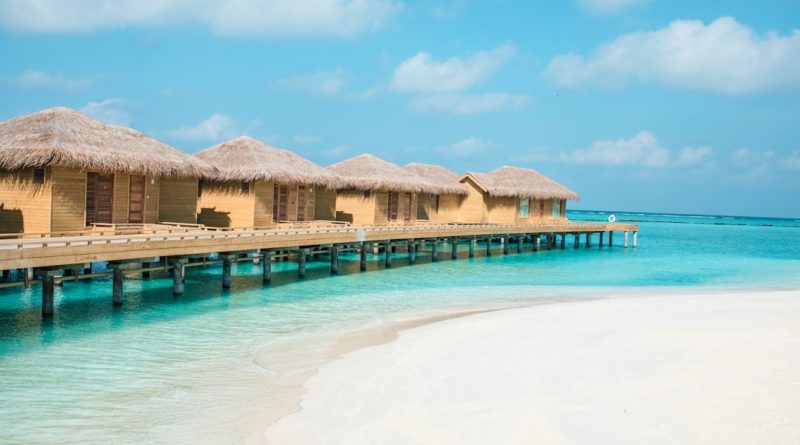 brown wooden houses on beach during daytime