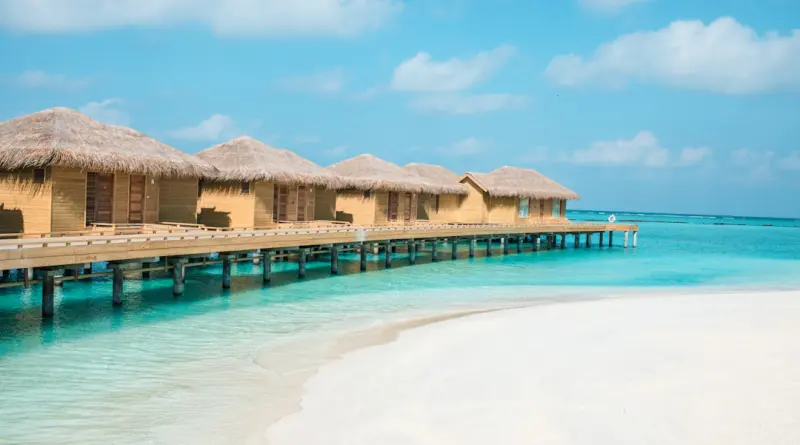 brown wooden houses on beach during daytime
